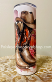 Cowboy boot Valentine’s Day tumbler