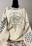 Rise and shine and give God the glory leopard sweatshirt