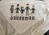 Family cream blanket
