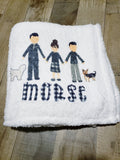 Family cream blanket