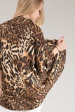 Leopard animal print kimono